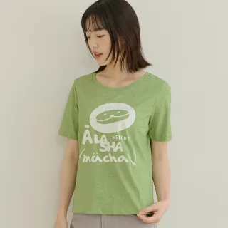 【a la sha】HELLO抹茶印花T