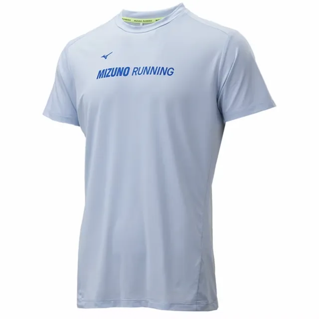 【MIZUNO 美津濃】短袖上衣 男 訓練 慢跑 吸濕排汗 冰原藍 J2TAD00321