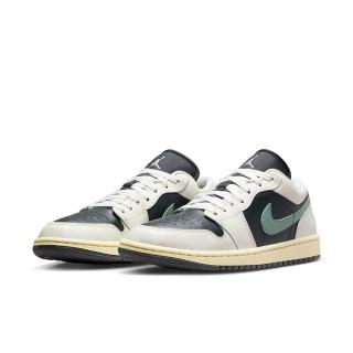 【NIKE 耐吉】休閒鞋 女鞋 運動鞋 WMNS AIR JORDAN 1 LOW 米白綠 DC0774-001