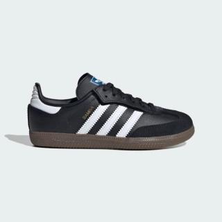 【adidas 愛迪達】運動鞋 童鞋 中童 大童 魔鬼氈 SAMBA OG CF EL C 黑白 JQ6390