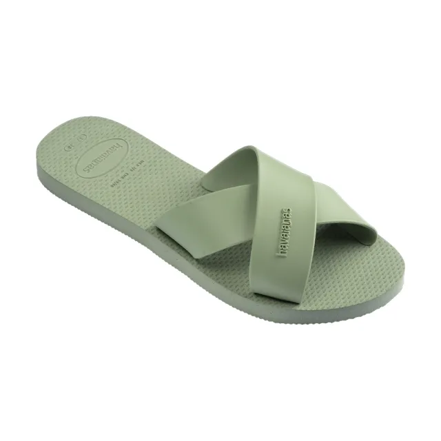 【havaianas 哈瓦仕】拖鞋 女鞋 涼鞋 復古 羅馬 交叉鞋帶 Aqua 莫蘭迪綠 4148806-1156W (哈瓦士)