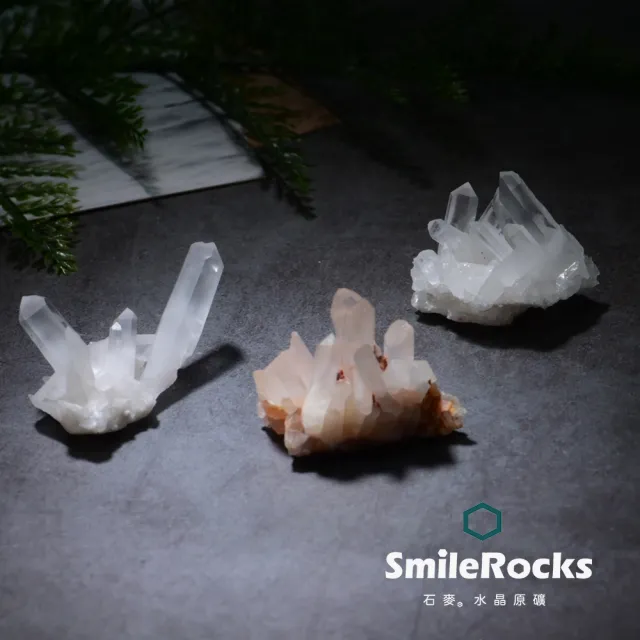【SmileRocks 石麥】石麥水晶原礦 白水晶簇原礦 SmilePAD 4.5X4.5cm 1000首選 No.62545260508