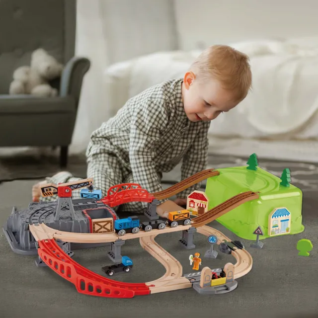 【Hape】超人氣經典軌道組5款任選(軌道車/火車/汽車/軌道遊戲/家家酒/玩具車)
