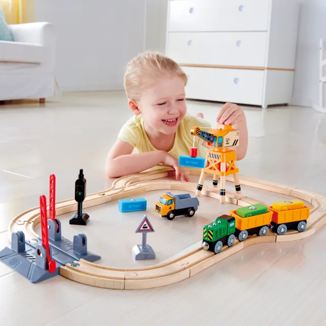 【Hape】超人氣經典軌道組5款任選(軌道車/火車/汽車/軌道遊戲/家家酒/玩具車)