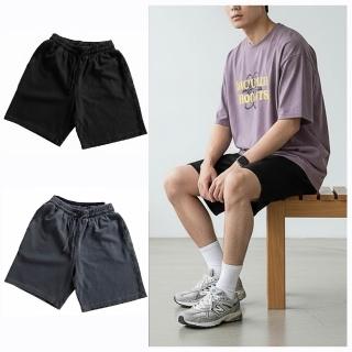 【Dition】美式水洗素色運動短褲 復古洗舊 基本經典款