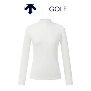 【DESCENTE】GOLF 迪桑特 女款 高爾夫上衣 基礎款長袖上衣 運動上衣(白色)