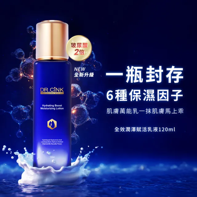 【DR.CINK 達特聖克】全效潤澤賦活乳液 120ml 二入組 (保濕 乳液 醫美推薦)