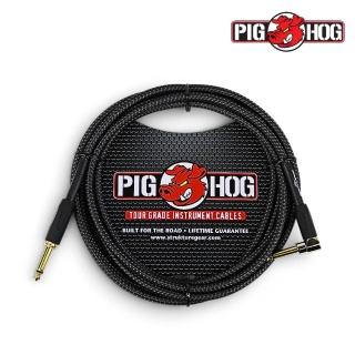 【PIG HOG】PCH20BKR Black Woven 20呎樂器導線 編織線材／把聲音穩穩接上（吉他 貝斯 KB 鍍金）