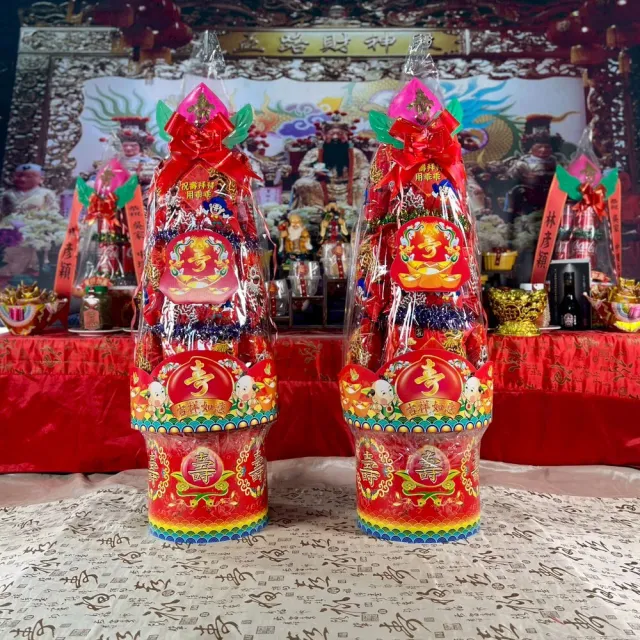 【老食說】客製化 祝壽拜拜 乖乖中壽塔(2尺9/一對)