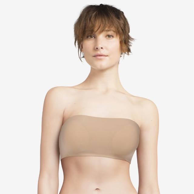 【Chantelle 仙黛爾】Soft Stretch.無痕 無肩帶 A-G罩杯 涼感 無鋼圈 平口女內衣 黑膚.16A30_0WU(超透氣)