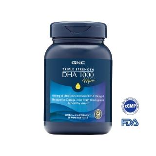 【GNC 健安喜】三倍魚油DHA迷你軟膠囊 90粒/瓶(DHA/Omega3/維生素E/滋潤晶亮/靈活反應力/思緒清晰)