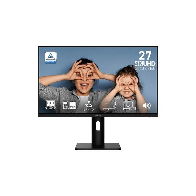 【MSI 微星】PRO MP273UP E6 27型 4K IPS 60Hz 護眼商用螢幕(UHD/EyesErgo護眼/4ms/內建喇叭)