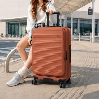 【American Explorer 美國探險家】30吋 上掀行李箱 TSA海關鎖 前開式 可擴充 PC材質 雙排輪 CF62 旅行箱
