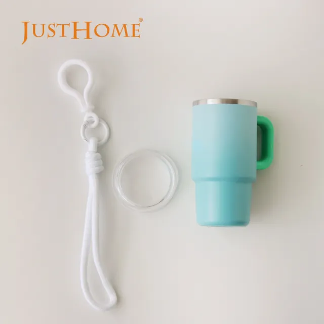【Just Home】漸層304不鏽鋼迷你杯120ml-附掛繩3件組(迷你冰霸杯 杯子吊飾 小酒杯)