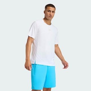 【adidas 愛迪達】短袖上衣 男 訓練 慢跑 亞規 CLIMACOOL 3D TE 白 KQ7503