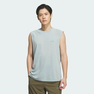 【adidas 愛迪達】背心 男 訓練 TE CT CB SL T 灰綠 KF6128