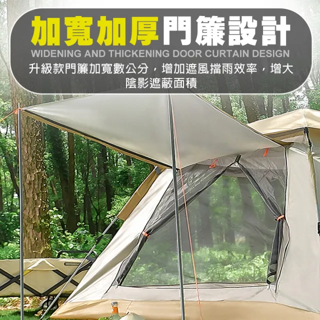 【TAS CAMP】速開帳篷 銀膠防水升級款 215x215cm(開帳篷 快速帳篷 秒開帳篷 四人帳篷 登山帳篷 露營)