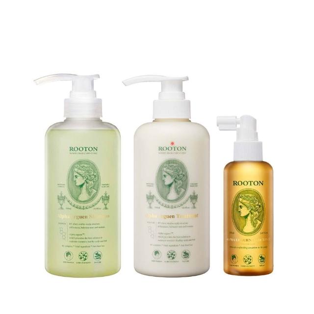 【ROOTON 官方直營】甦活植萃完善修護組-洗髮精500ml+護髮素500ml+養髮液髮根噴霧150ml(產婦友善)