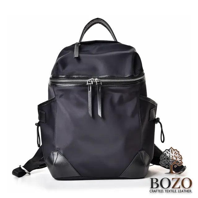【BOZO 伯樂】雙11 防水Kirya通勤旅遊百搭大開口電腦包後背包-B0266(防水包 經典黑)