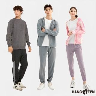 【Hang Ten】出清品-男女裝-涼感3M吸濕排汗防潑水口袋運動長褲(多款選)