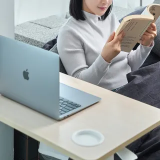 【FUNTE】Ines 氣壓式升降小邊几 兩色可選(茶几 邊桌 床邊桌 氣壓桌 升降餐桌)