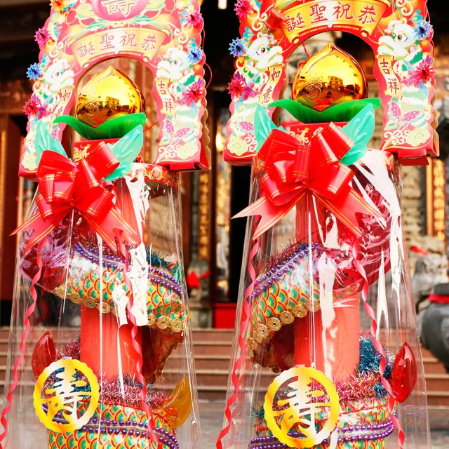 【老食說】祝壽拜拜 藝術龍柱(4尺8/一對)