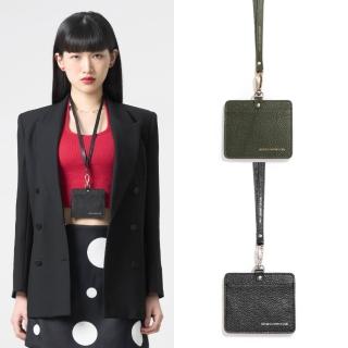 【PEPPER’S】CUBE 真皮橫式雙卡證件套 - 暗墨綠/簡約黑
