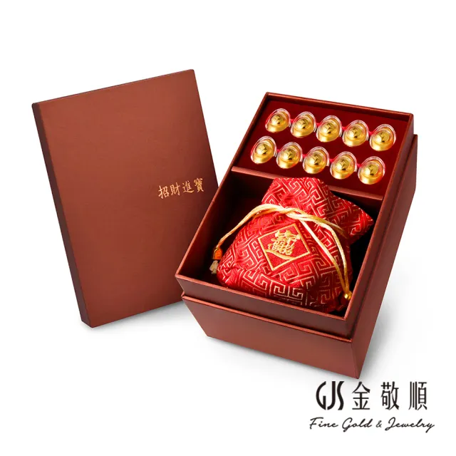 【GJS 金敬順】黃金擺件 純金9999 招財進寶 禮盒(金重:0.53錢/+-0.03錢)