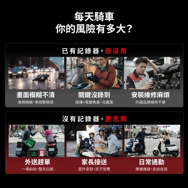 【PX 大通】Sony Starvis 2代 一扣即錄 前後雙鏡 機車行車記錄器 9小時連續錄影 安全帽 紀錄器 防水(M17S)