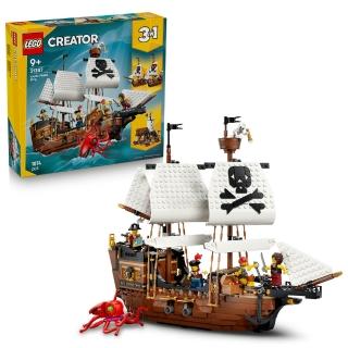 【LEGO 樂高】創意百變系列3合1 31387 經典海盜船(三合一玩具 創意力遊戲 禮物 玩具)