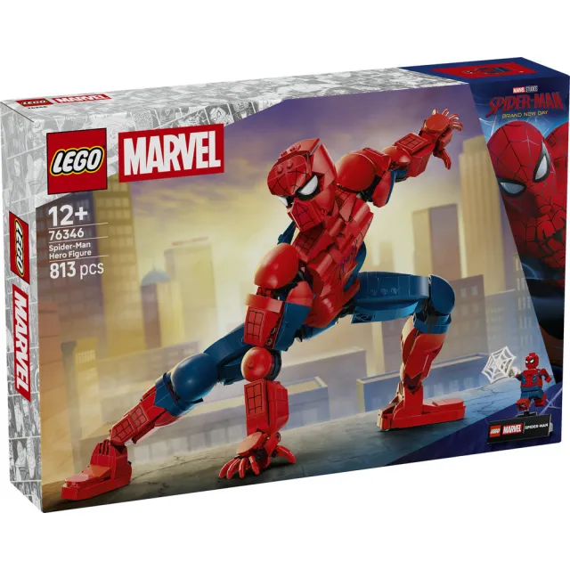 【LEGO 樂高】漫威超級英雄系列 76346 蜘蛛人英雄玩偶(居家擺設 漫威 禮物 玩具)