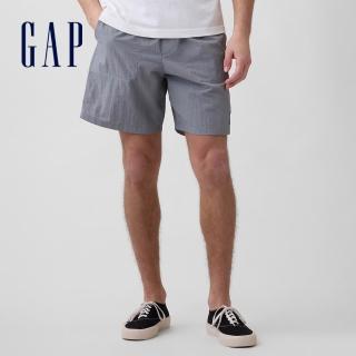 【GAP】100% 再生尼龍 7 吋短褲-鐵灰色(894493)