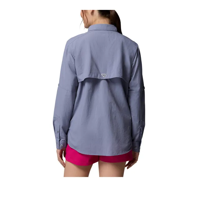 【Columbia 哥倫比亞】女款-超防曬UPF50長袖襯衫-Womens Bahama™ II LS-紫灰色(UFL82240PG/KS)