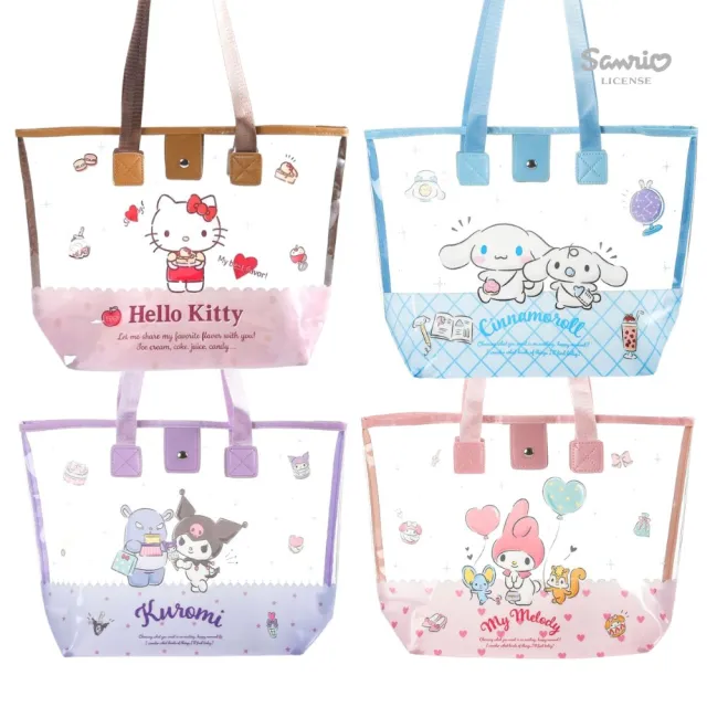 【SANRIO 三麗鷗】防水游泳包防水透明包瑜伽包補習袋才藝袋酷洛米美樂蒂大耳狗凱蒂貓聖誕禮