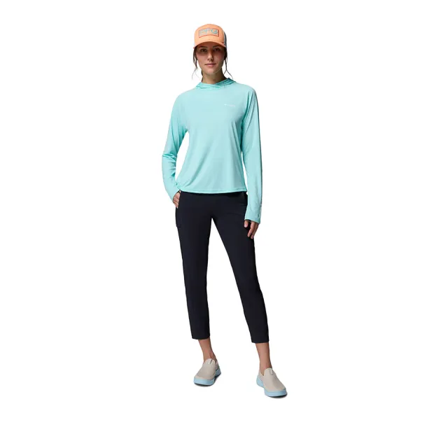 【Columbia 哥倫比亞】女款-防曬UPF50快排長褲-PFG Castback ™ Pant-黑色(UFL87390BK/KS)