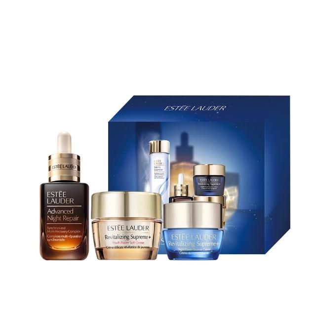 【Estee Lauder 雅詩蘭黛】特潤膠原日夜體驗組(小棕瓶20ml+膠原霜15ml+膠原藍霜7ml/禮盒)