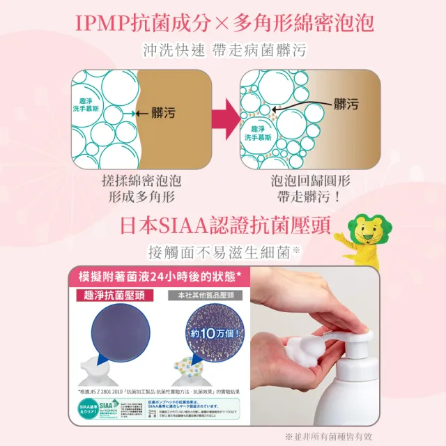 【LION 獅王】趣淨敏弱肌專用洗手慕斯補充瓶(700ml/皂香/薰衣草)