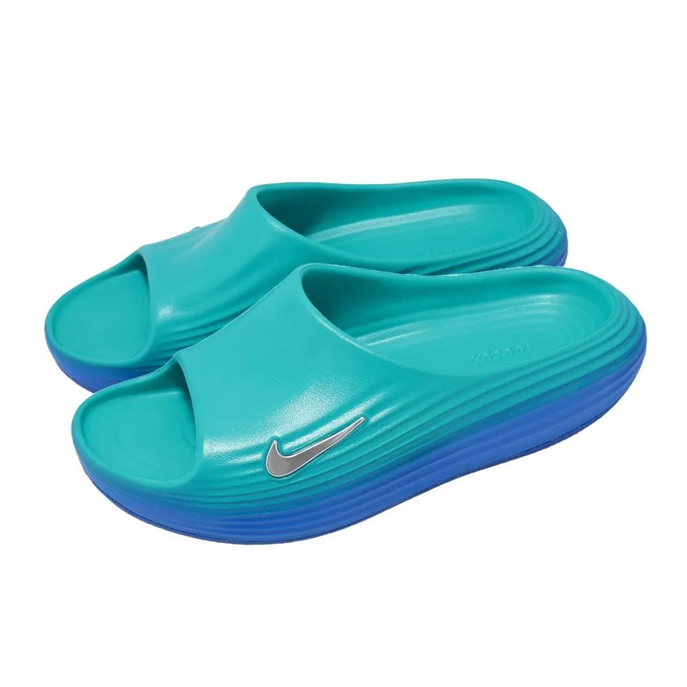麗羅 NIKE 耐吉】拖鞋Reactx Rejuven8 Slide 男鞋女鞋藍運動拖鞋緩震(HV4479