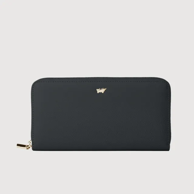 【BRAUN BUFFEL 德國小金牛】蘇菲娜-A 12卡拉鍊長夾-多色任選(BF885-601-BK/BRA/HM) 錢包送禮推薦