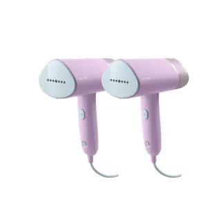 【Philips 飛利浦】手持摺疊輕巧掛燙機丁香紫-STH3014/30(雙入組)