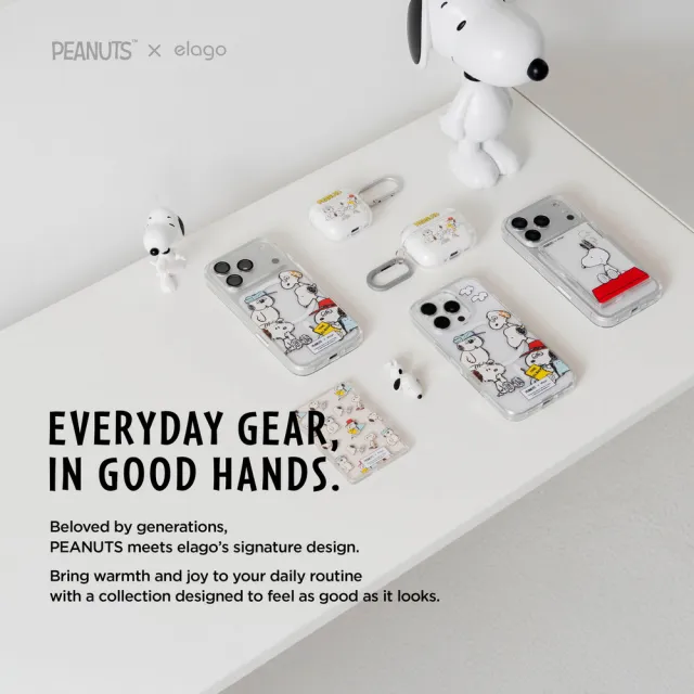 【Elago】PEANUTS 史努比&歐拉夫家族 iPhone 17/16系列 磁吸防摔邊框手機殼