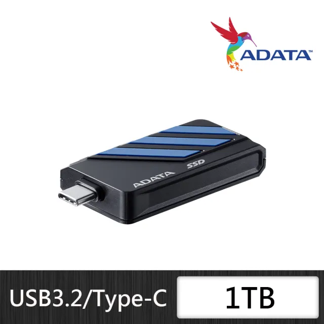 【ADATA 威剛】SC735 1TB 外接式固態硬碟 黑藍