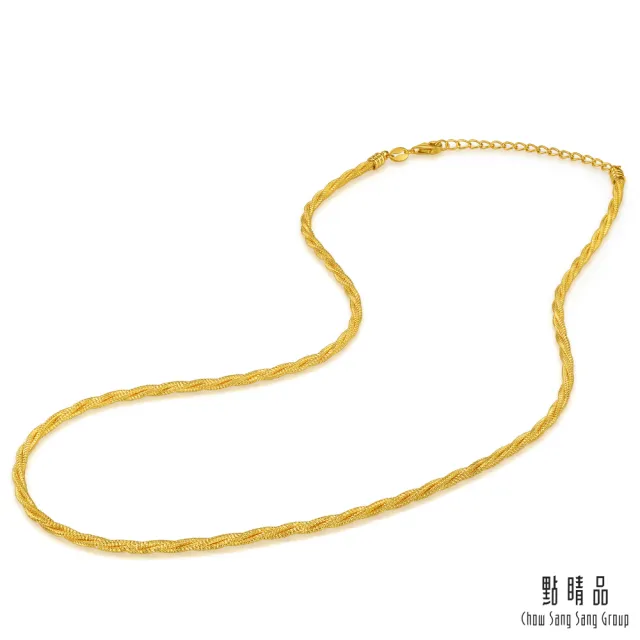 【點睛品】細緻扭紋 黃金項鍊_計價黃金