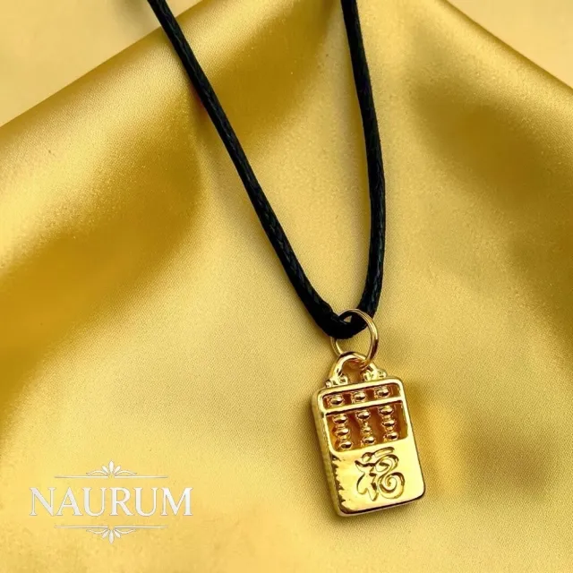 (NAURUM)黃金墜飾金算百福0.06錢附贈皮繩