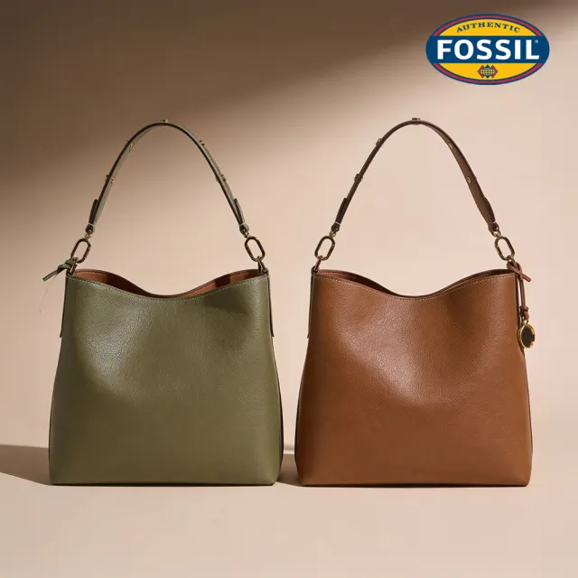 【FOSSIL】Jessie 真皮肩背水桶包 (多色可選)