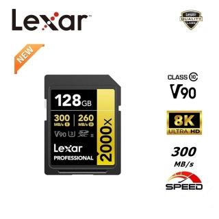【Lexar 雷克沙】全新專業版 128GB SDXC 2000x UHS-II 8K 記憶卡 Gold系列(300 MB/s 終身有限保固)