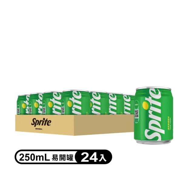 【Coca-Cola 可口可樂】可樂+雪碧 易開罐250ml x2箱(共48入;24入/箱)