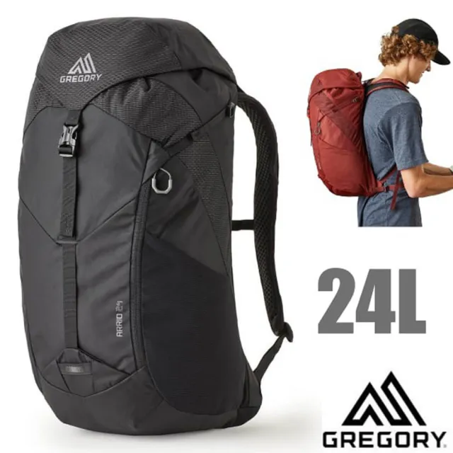 【Gregory】ARRIO 24 多功能健行登山背包24L/適自助旅行 / 136974-7409 碳黑