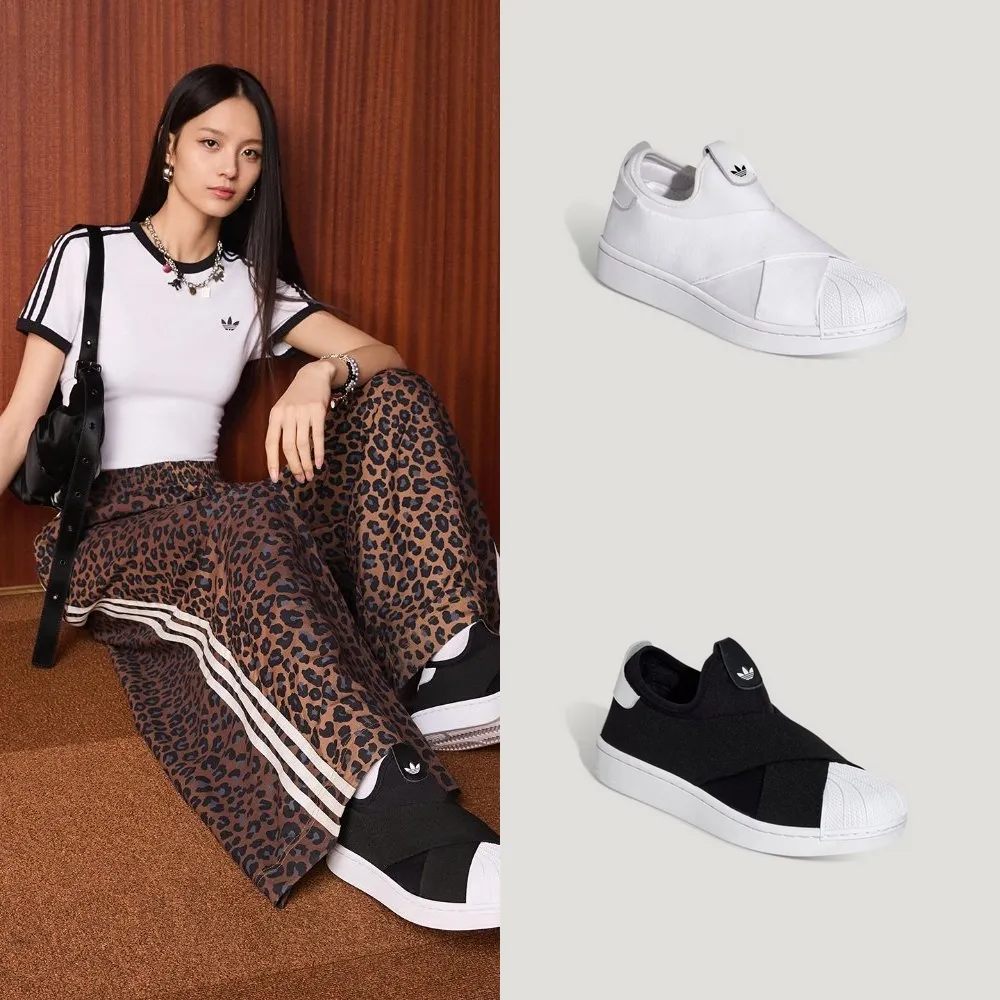 【adidas 愛迪達】SUPERSTAR II X SLIP-ON 運動休閒鞋(KH8209/KH8210 女款ORIGINALS休閒鞋 繃帶鞋)