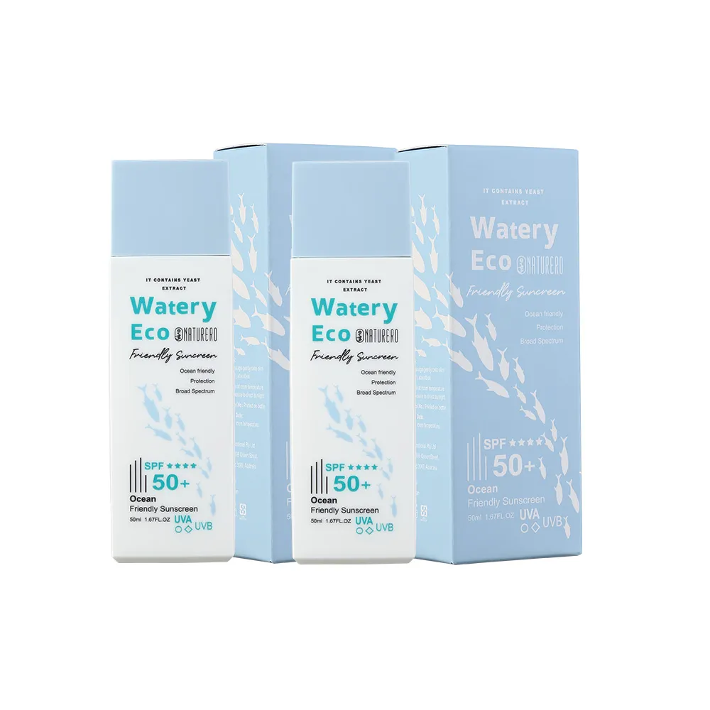 【Naturero 植淨林】高效養護水感防曬乳SPF50(50mlx2/保養防曬合一)